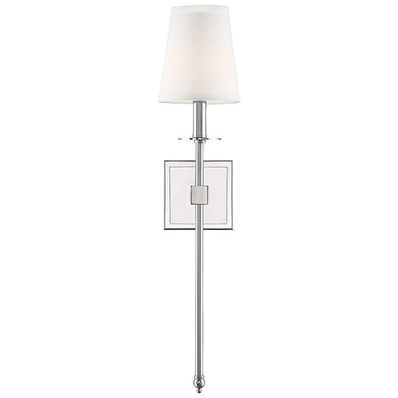 Image 3 Monroe 1-Light Wall Sconce in Polished Nickel more views