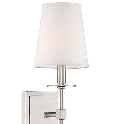 Image 2 Monroe 1-Light Wall Sconce in Satin Nickel more views