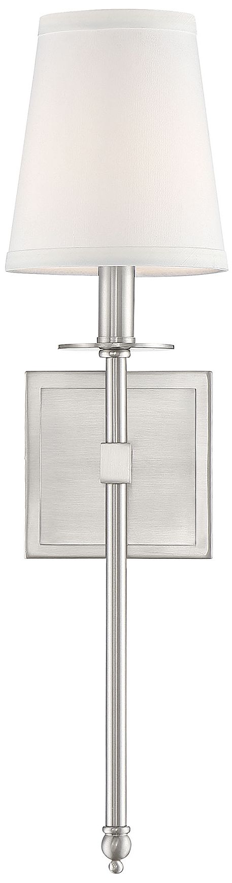 Image 3 Monroe 1-Light Wall Sconce in Satin Nickel more views