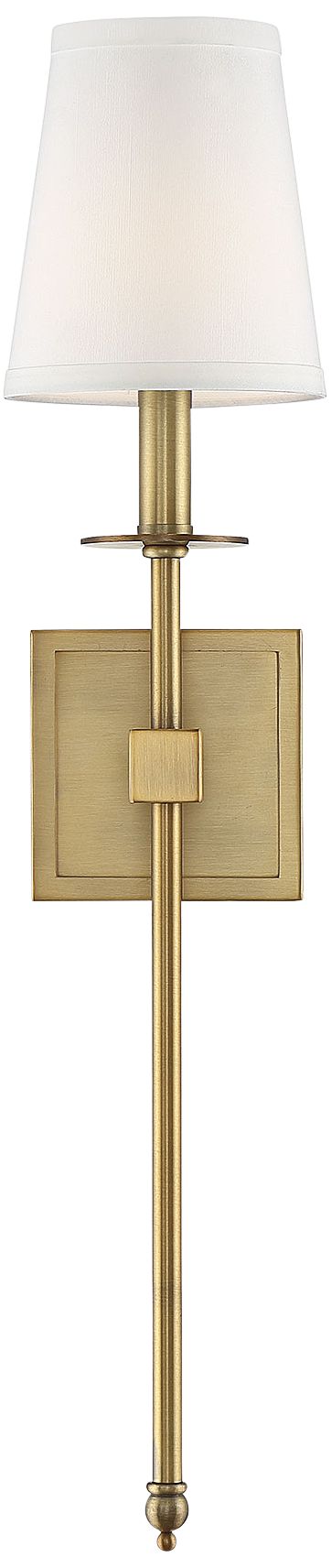 Image 3 Monroe 1-Light Wall Sconce in Warm Brass more views