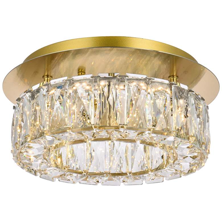 Image 1 Monroe 12" Led Single Flush Mount In Gold