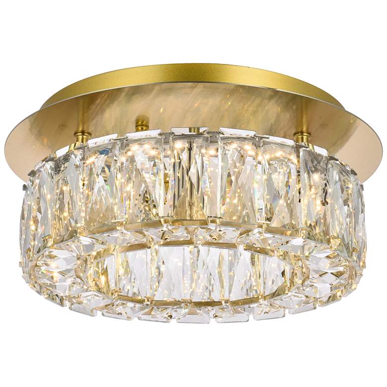 Image 1 Monroe 12 inch Led Single Flush Mount In Gold