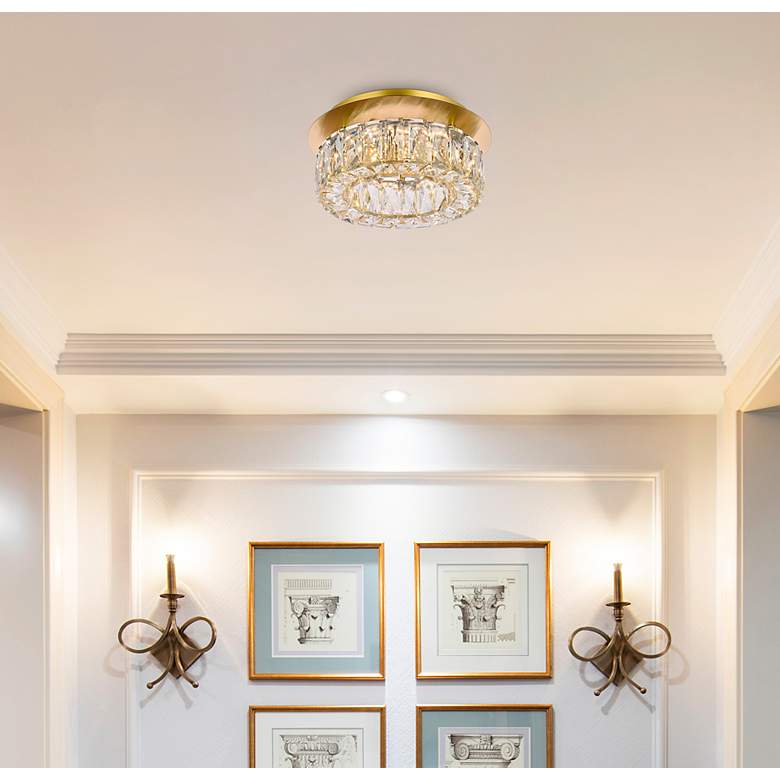 Image 3 Monroe 12" Led Single Flush Mount In Gold more views