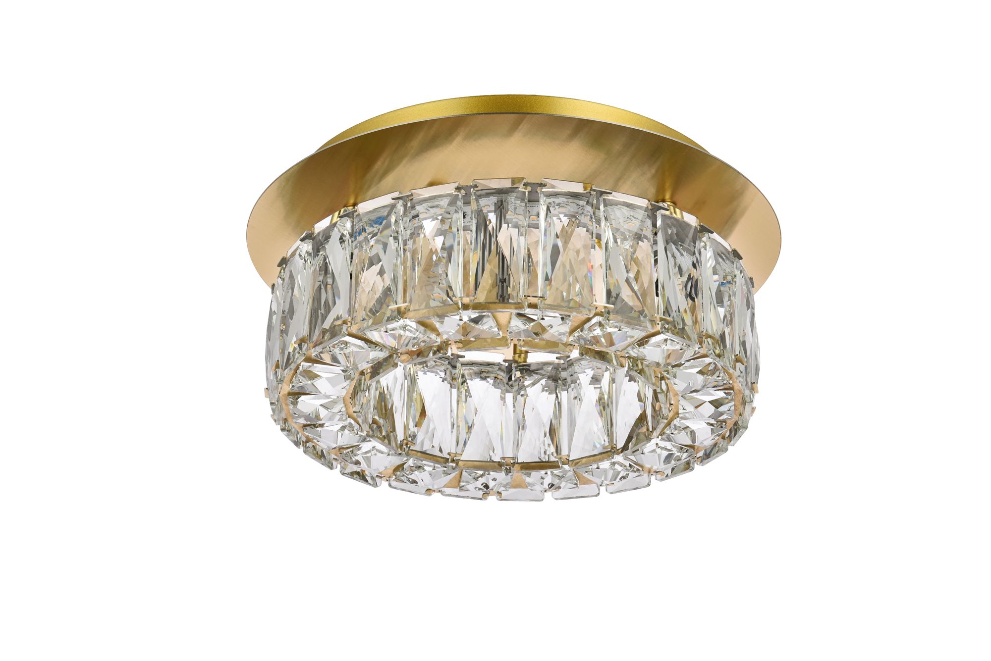 Monroe 12" Led Single Flush Mount In Gold