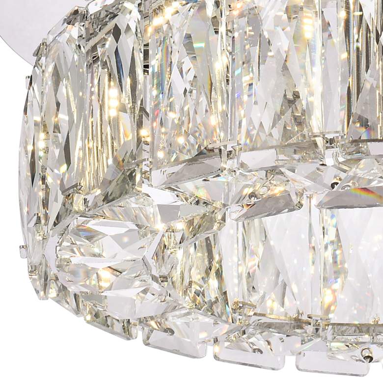 Image 4 Monroe 12" Wide Chrome Crystal LED Ceiling Light more views
