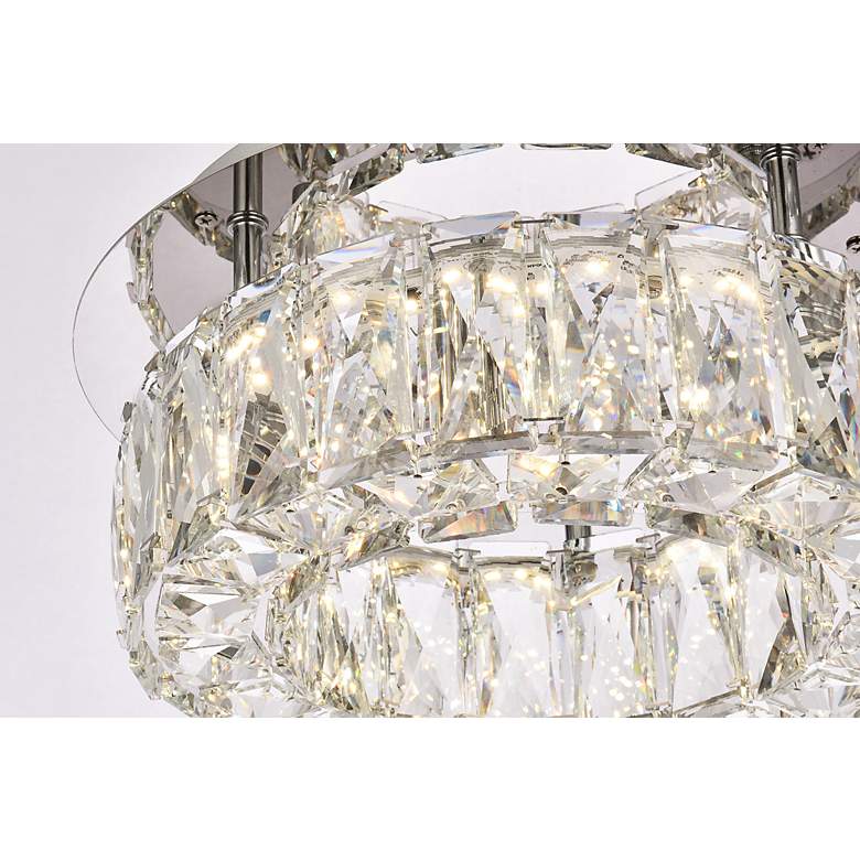 Image 5 Monroe 12" Wide Chrome Crystal LED Ceiling Light more views