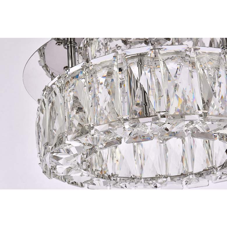 Image 7 Monroe 12" Wide Chrome Crystal LED Ceiling Light more views