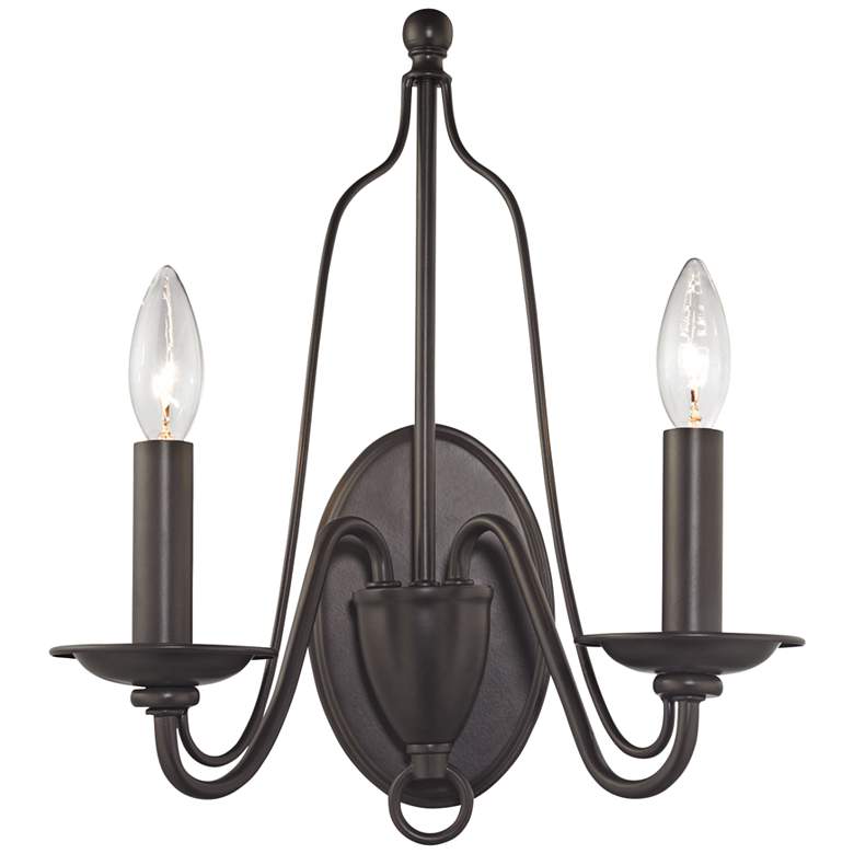 Monroe 15 inch High Oil Rubbed Bronze 2-Light Wall Sconce