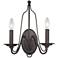 Monroe 15" High Oil Rubbed Bronze 2-Light Wall Sconce