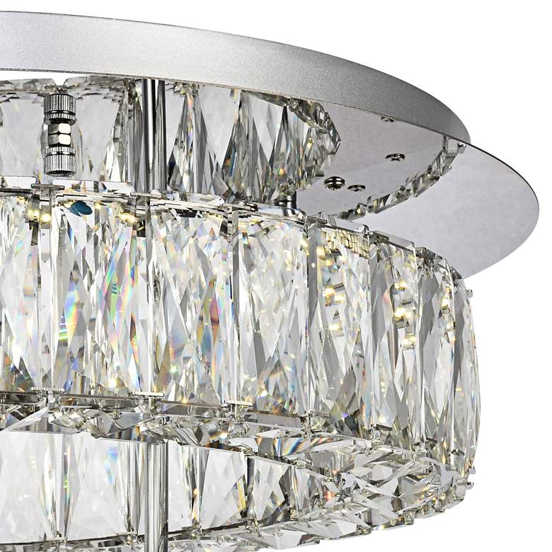 Image 2 Monroe 17 3/4" Wide Chrome 2-Ring LED Chip Ceiling Light more views