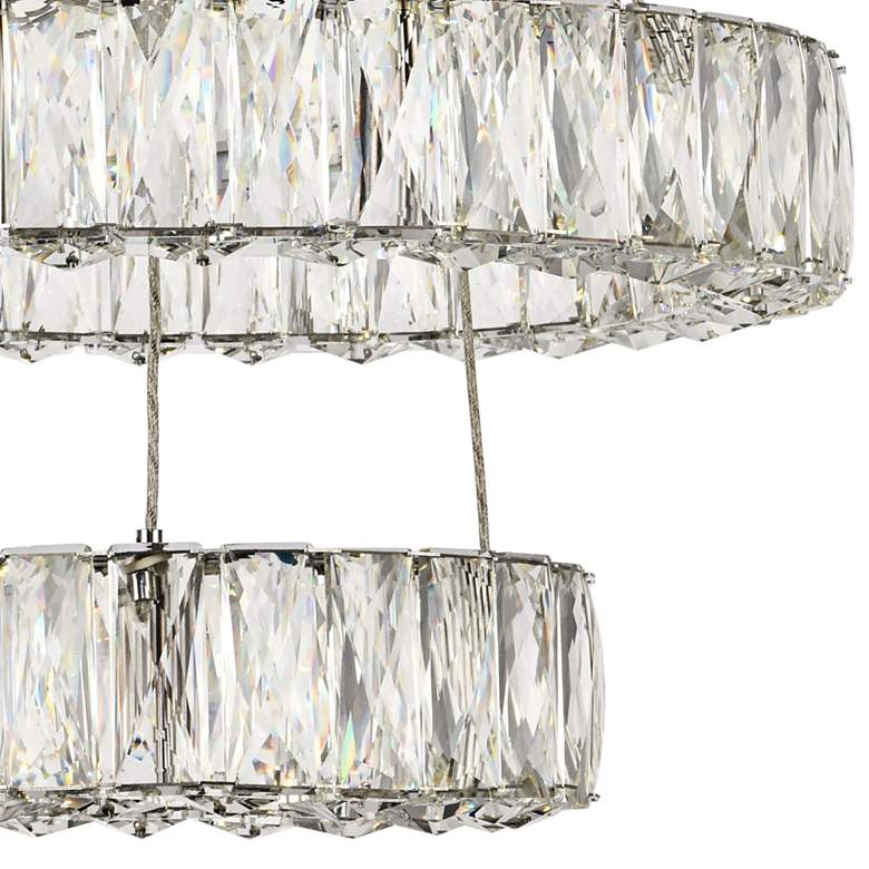 Image 2 Monroe 17 3/4" Wide Chrome 2-Ring LED Chip Pendant more views