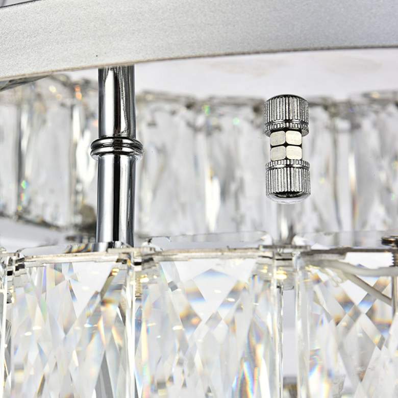 Image 5 Monroe 17 3/4 inch Wide Chrome and Crystal LED Ceiling Light more views