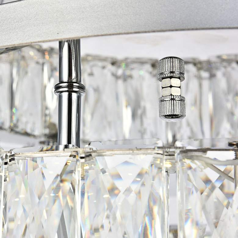 Image 5 Monroe 17 3/4" Wide Chrome and Crystal LED Ceiling Light more views