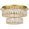 Monroe 17 3/4" Wide Gold and Clear Crystal LED Ceiling Light