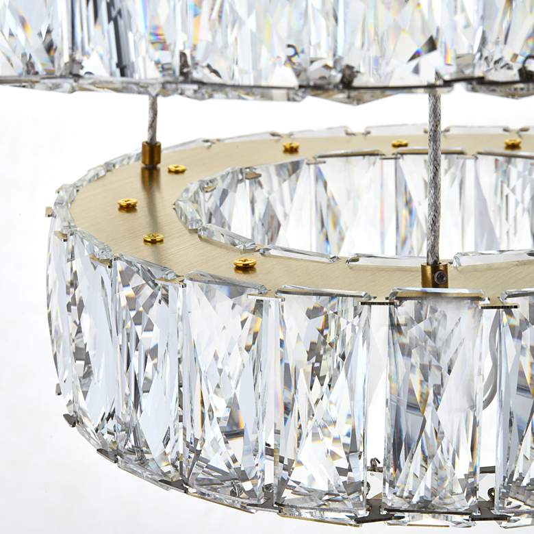 Image 5 Monroe 17 3/4" Wide Gold and Crystal 2-Tier LED Chandelier more views
