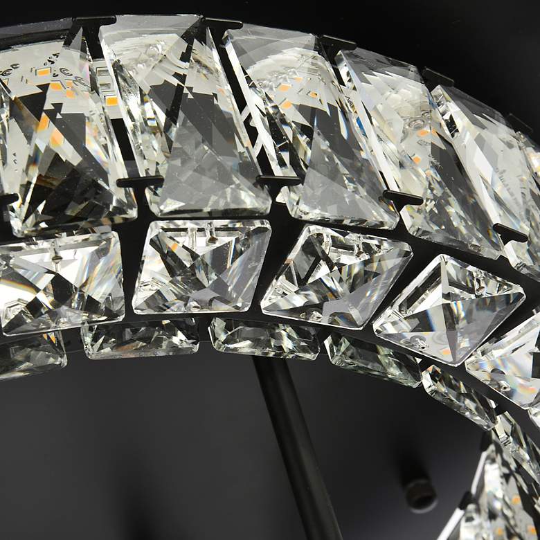 Image 7 Monroe 18" Wide Black and Crystal 2-Tier LED Ceiling Light more views