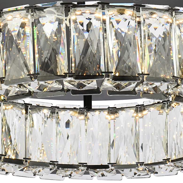 Image 4 Monroe 18" Wide Black and Crystal LED Ceiling Light more views