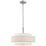 3_Monroe 18" Wide Brushed Nickel Double Drum Pendant Light