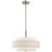 Monroe 18" Wide Brushed Nickel Double Drum Pendant Light
