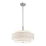 6_Monroe 18" Wide Brushed Nickel Double Drum Pendant Light more views
