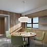 Monroe 18" Wide Brushed Nickel Double Drum Pendant Light in scene