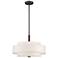 Monroe 18" Wide English Bronze Double Drum Pendant Light
