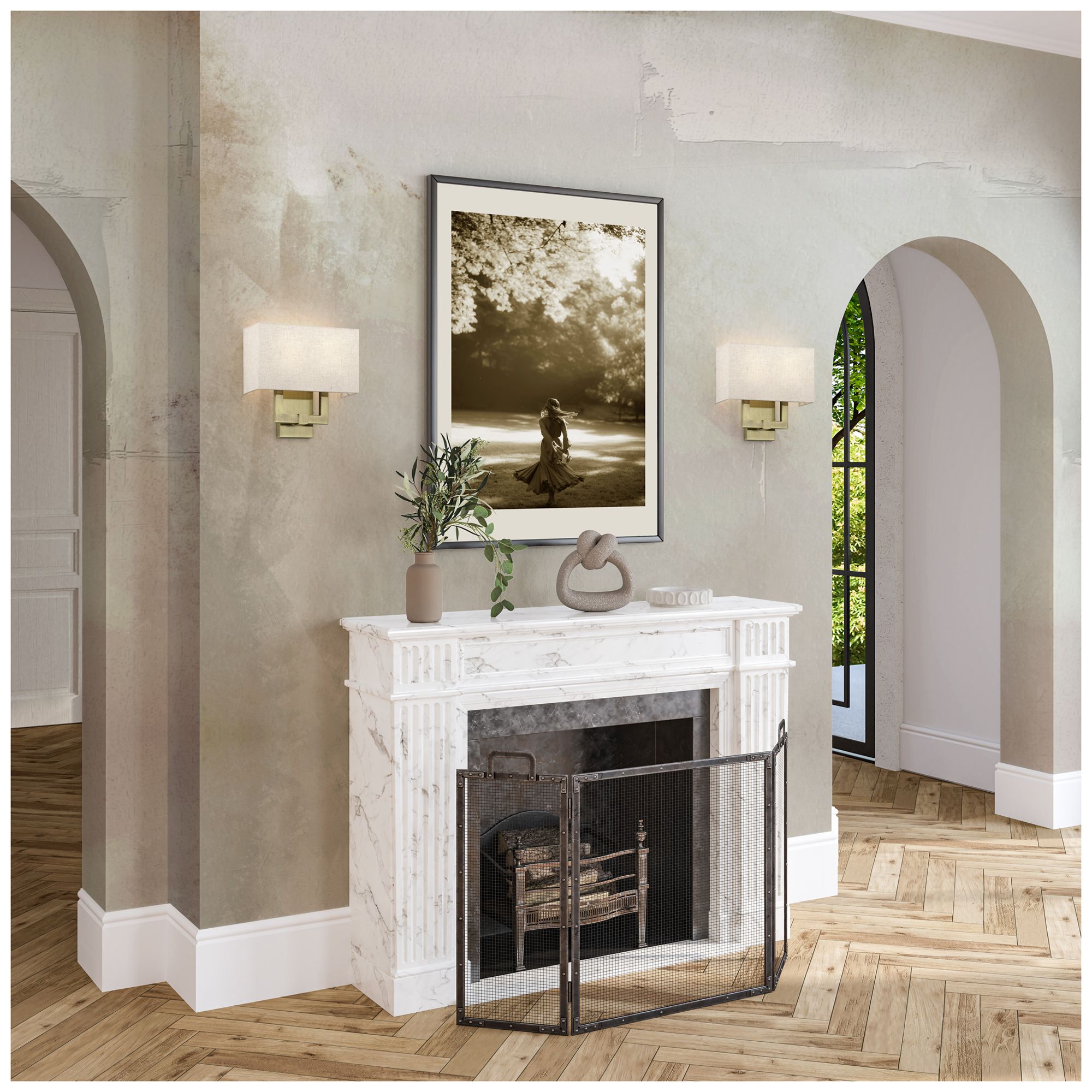 Monroe 2 Light Antique Brass ADA Sconce