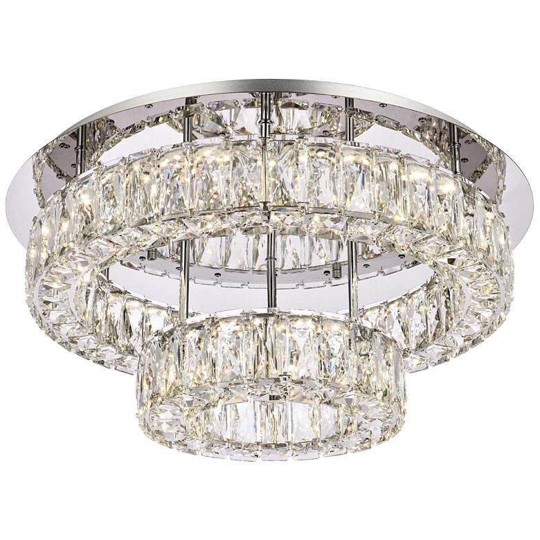 Image 4 Monroe 22" Wide Chrome LED Ceiling Light more views