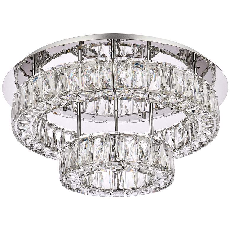 Image 5 Monroe 22" Wide Chrome LED Ceiling Light more views