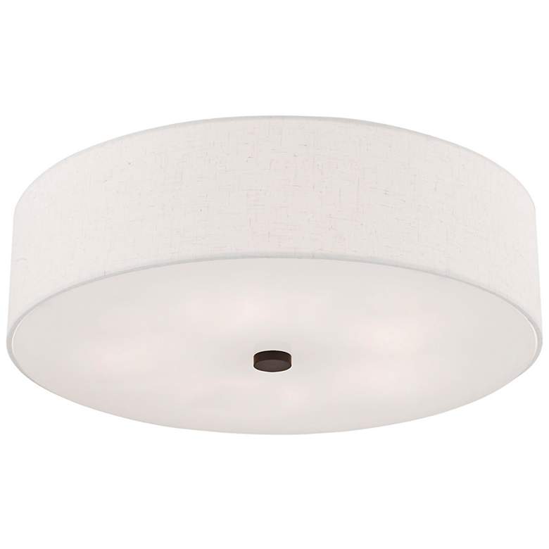 Image 7 Monroe 22" Wide English Bronze Drum Ceiling Light more views