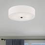 Monroe 22" Wide English Bronze Drum Ceiling Light in scene