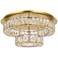 Monroe 22" Wide Gold and Clear Crystal LED Ceiling Light