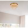 Monroe 22" Wide Gold and Clear Crystal LED Ceiling Light