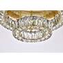 Monroe 22" Wide Gold and Clear Crystal LED Ceiling Light