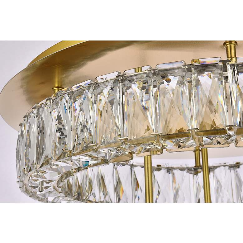 Image 7 Monroe 22" Wide Gold and Clear Crystal LED Ceiling Light more views