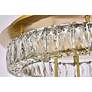 Monroe 22" Wide Gold and Clear Crystal LED Ceiling Light
