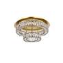 Monroe 22" Wide Gold and Clear Crystal LED Ceiling Light