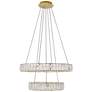 Monroe 23 1/2" Wide Gold and Crystal 2-Tier LED Chandelier