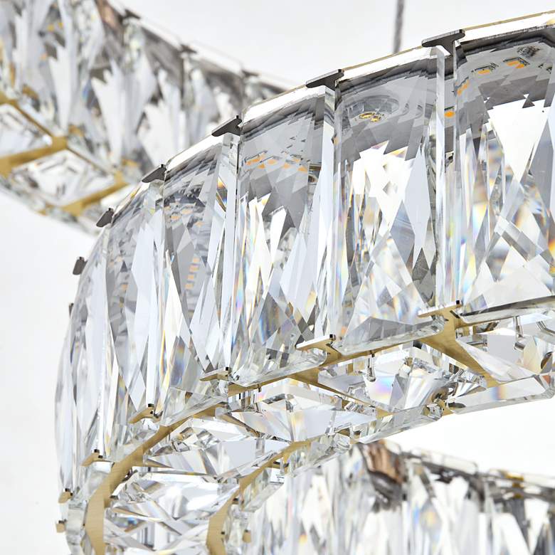 Image 5 Monroe 23 1/2" Wide Gold and Crystal 2-Tier LED Chandelier more views