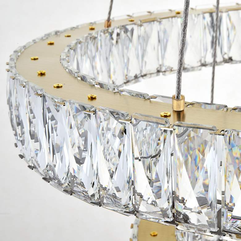 Image 6 Monroe 23 1/2 inch Wide Gold and Crystal 2-Tier LED Chandelier more views