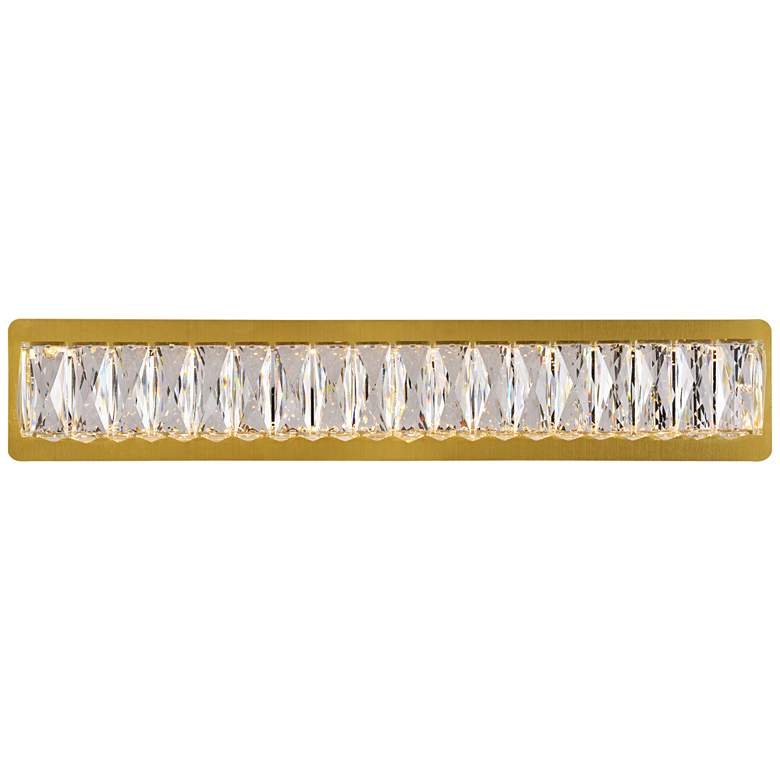 Image 1 Monroe 24 1/2" Wide Gold and Crystal LED Bath Light