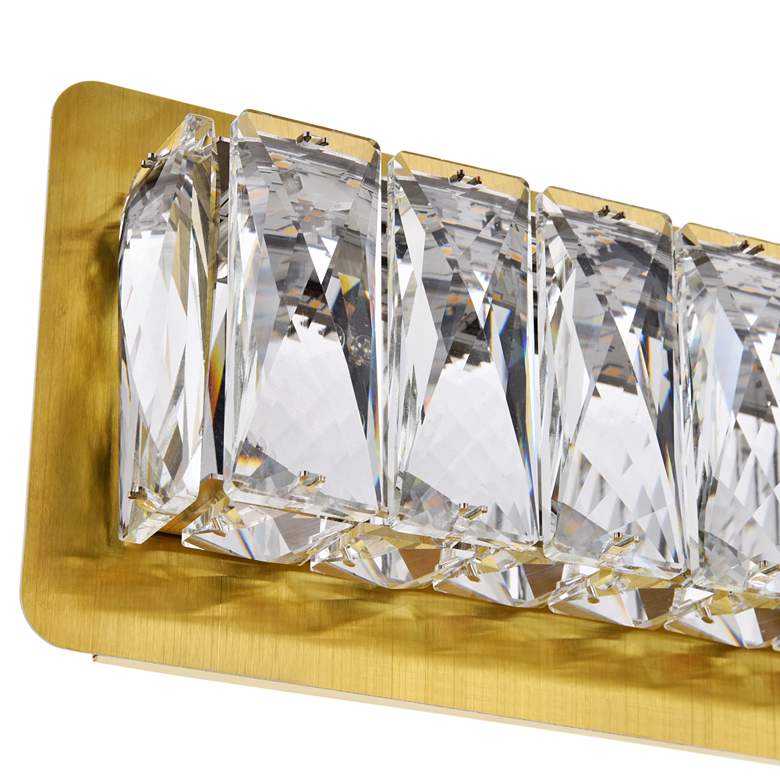 Image 3 Monroe 24 1/2 inch Wide Gold and Crystal LED Bath Light more views