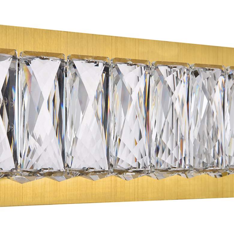 Image 4 Monroe 24 1/2 inch Wide Gold and Crystal LED Bath Light more views