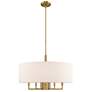 3_Monroe 24" Wide Antique Brass 6-Light Drum Chandelier