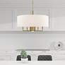 2_Monroe 24" Wide Antique Brass 6-Light Drum Chandelier