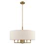 5_Monroe 24" Wide Antique Brass 6-Light Drum Chandelier more views