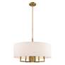 6_Monroe 24" Wide Antique Brass 6-Light Drum Chandelier more views