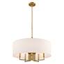 7_Monroe 24" Wide Antique Brass 6-Light Drum Chandelier more views