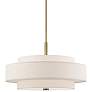 Thumbnail3 of Monroe 24" Wide Antique Brass Triple Drum Pendant Light