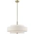 Monroe 24" Wide Antique Brass Triple Drum Pendant Light